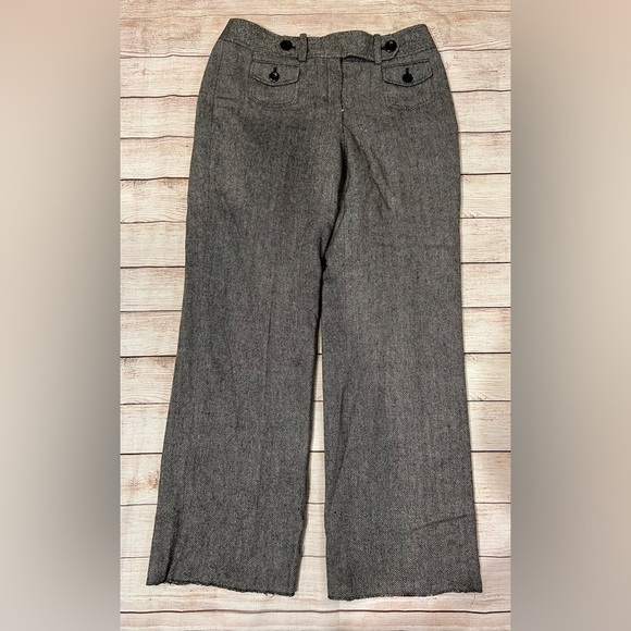 Ann Taylor Pants - Ann Taylor Curvy fit just below the waist gray black white size 10 Hem Out